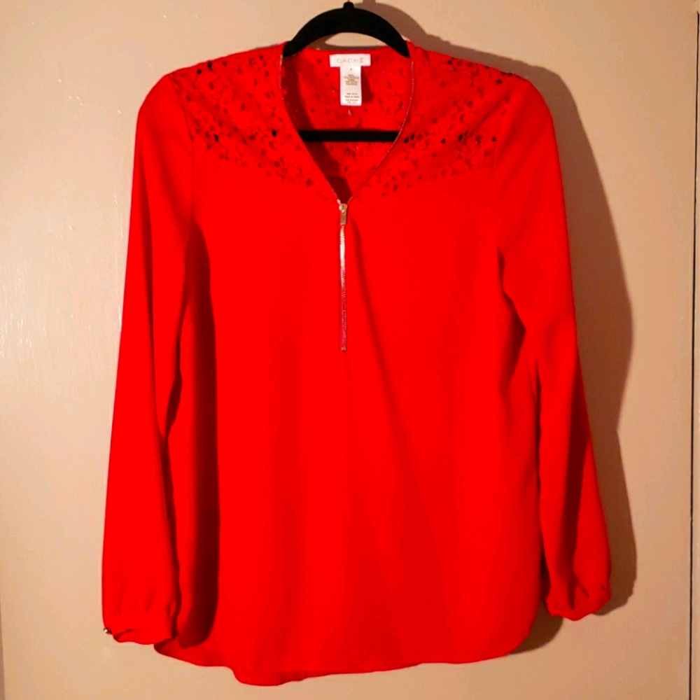 Bright poppy red top
